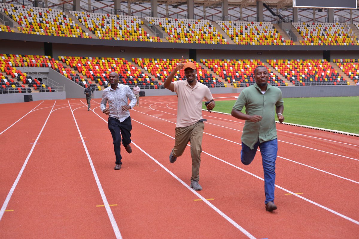 MbararaUST's tweet photo. “On your marks.
The MUST team got a hands-on experience on the Hoima City Stadium running tracks today, embracing sports, fitness, and the thrill of world-class infrastructure right in the Albertine region.” https://t.co/ecK0zJMjkX