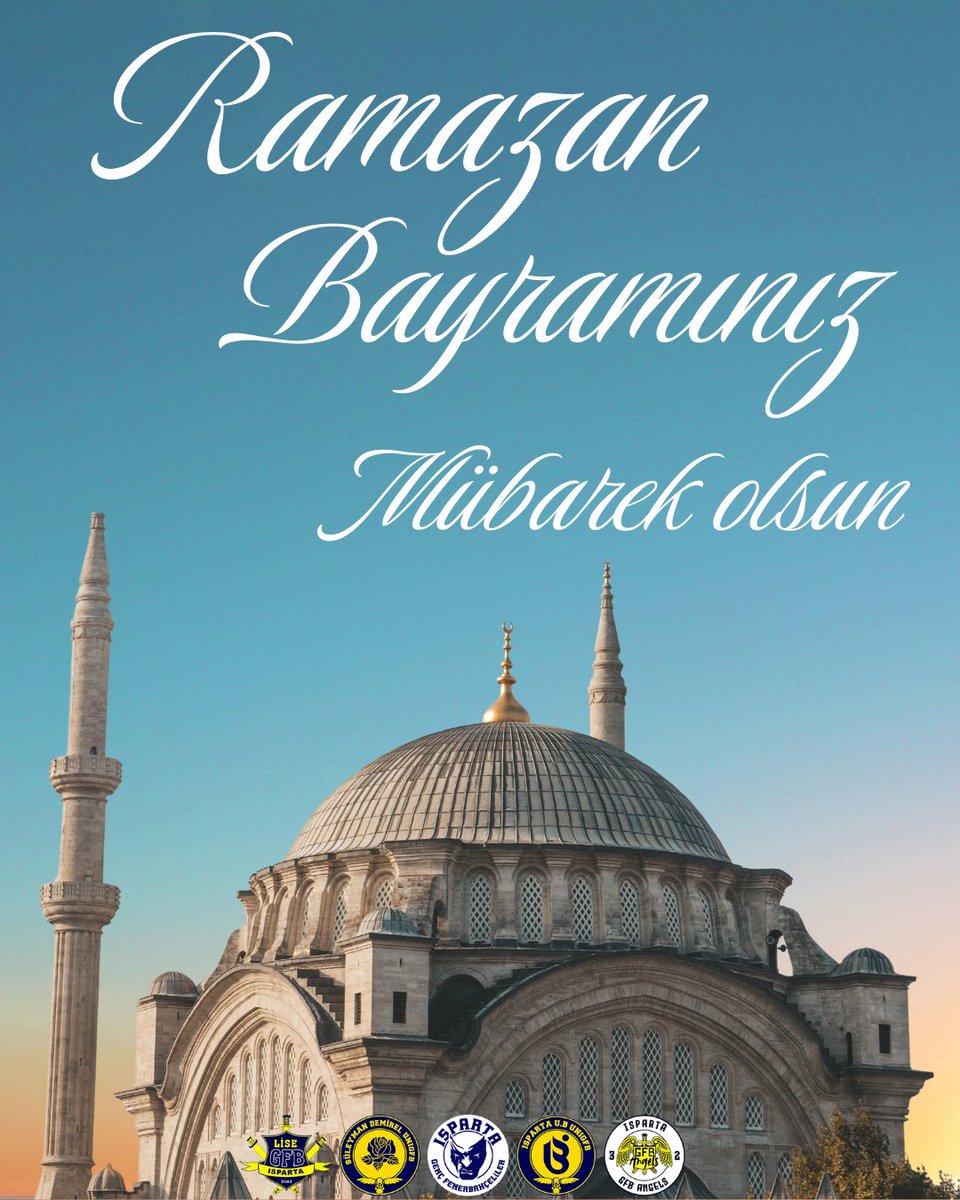Isparta GFB ailesi olarak Ramazan Bayramınızı kutlar; 

Sarı  lacivert çatı altında beraberlik ve dayanışma içerisinde sevdiklerinizle beraber huzurlu, mutlu ve sağlıklı bayramlar geçirmenizi dileriz. 

#Spartanhools