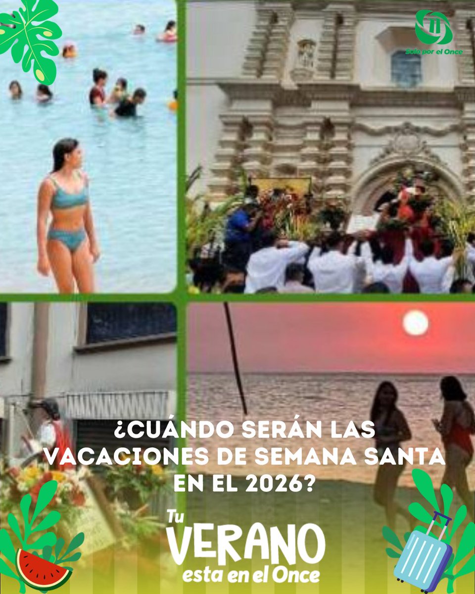 canal11hn's tweet image. 📑 El Cohep confirmó las fechas de vacaciones de Semana Santa 2026 en Honduras 🇭🇳. Conoce cuándo será el descanso oficial y organiza tu agenda 🕊️👉 oncenoticias.hn/nacionales/cua…
#Vacaciones #SemanaSanta2026 #Verano #Honduras #Turismo #Playa #Religión