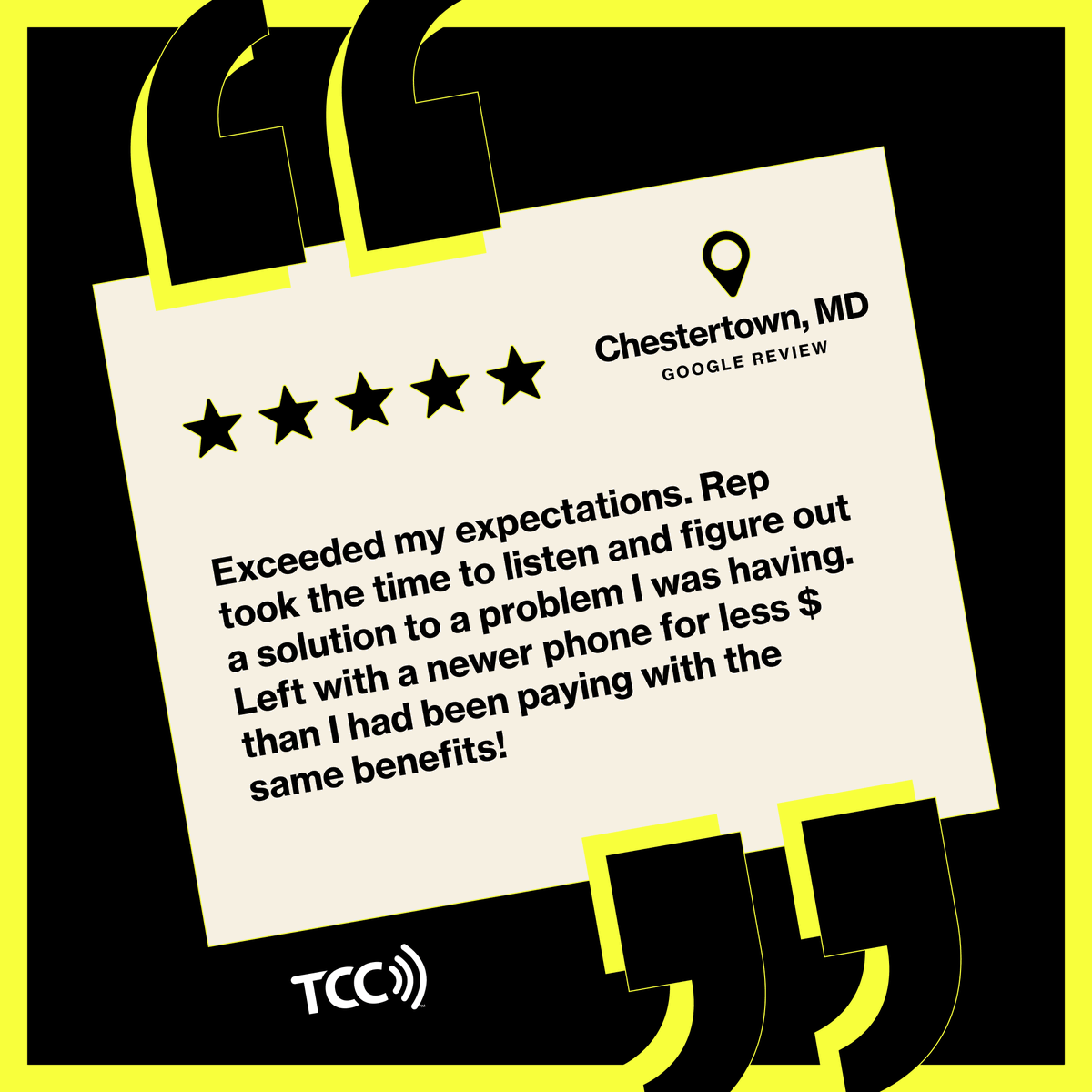 An upgrade should feel simple, and worth it. From listening to your needs and finding the right fit, our team is here to make upgrading easier, smarter, and stress free.
Save on a brand-new phone today at TCC!

Find a store: locations.tccrocks.com
See deals: