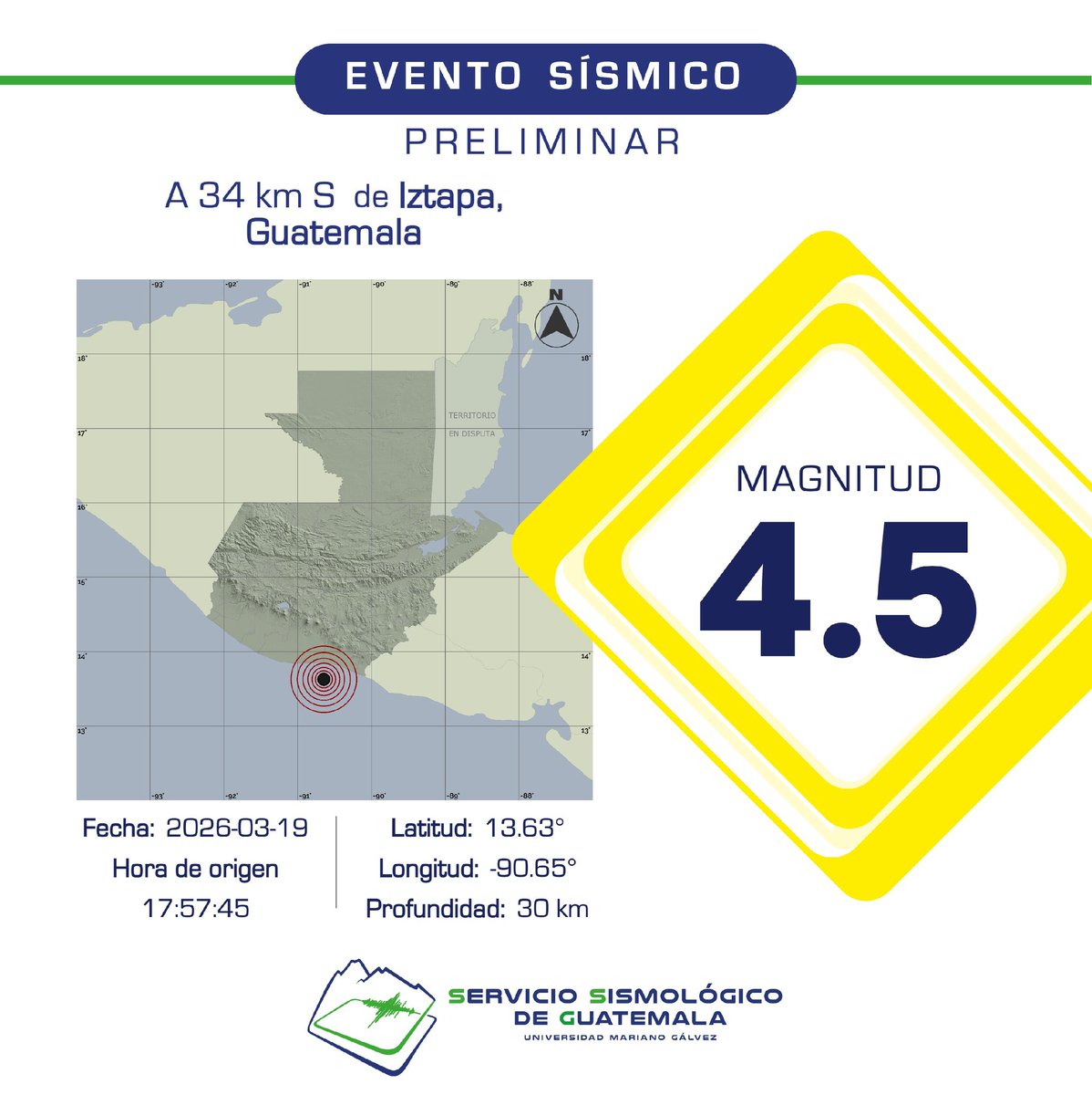 Servicio Sismológico de Guatemala tweet media
