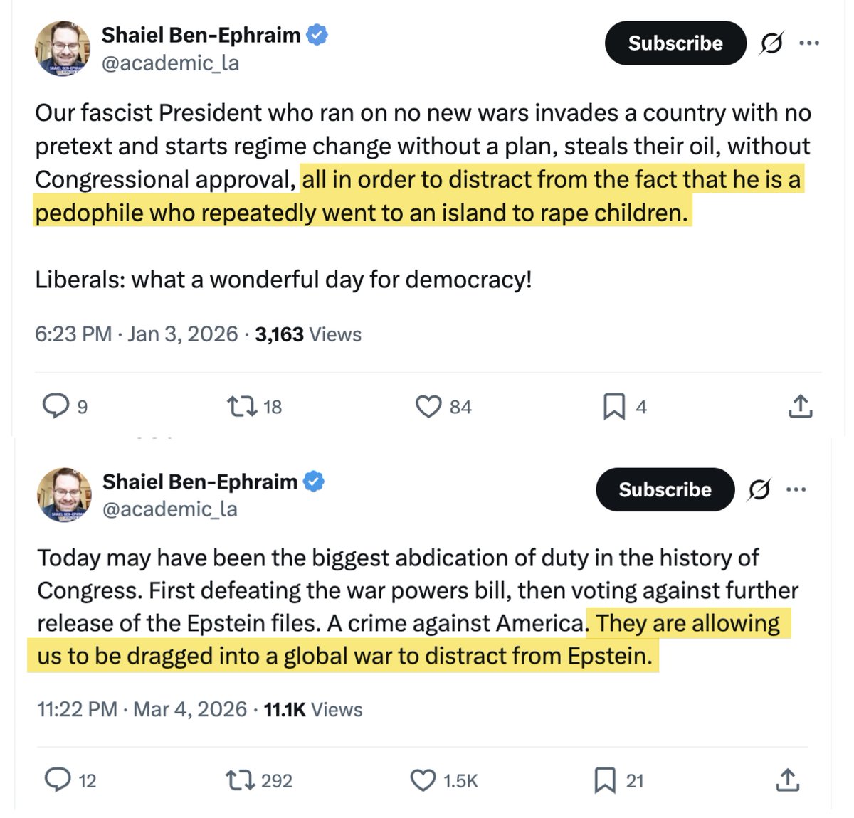 Michael Tracey tweet media