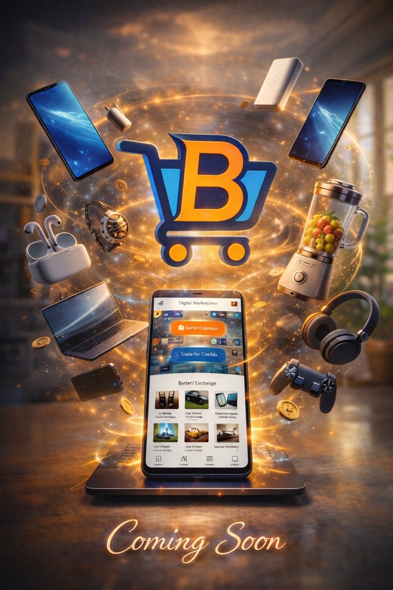 barterxpress's tweet photo. What if money wasn’t necessary?

Welcome to Barterex, where things you own can unlock things you need.

Turn your unused gadgets and household items into something more valuable through a marketplace built for modern trade.

✨ Barterex is coming soon...

https://t.co/wWJhIfTVre https://t.co/jWN0Y2k8n4