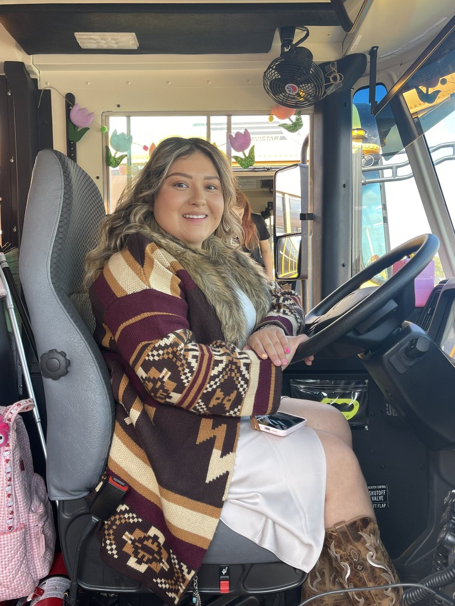 Shout out to Ms. Bianca for being the BEST driver on our field trip today! She calmly navigated us through Houston to the rodeo. We even passed a loveseat in the middle of Highway 90! Thank you!!! #crosbyisd