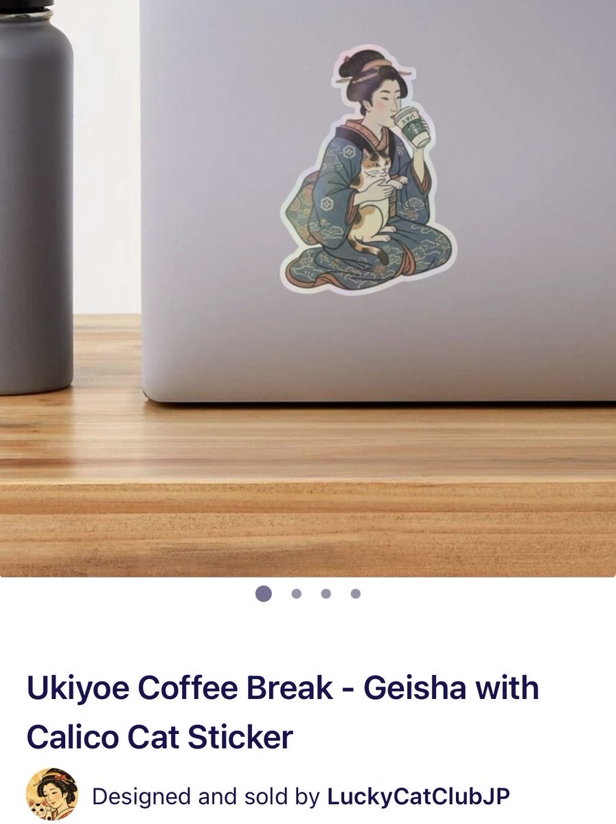 S2829Hand's tweet photo. Edo meets Espresso! 🍵➡️☕️ 
New "Ukiyoe Coffee Break" stickers are now available! Which one are you: Coffee or Tea? Shop here: 🔗 https://t.co/i0KN1kBcwx

#CoffeeTime #CatLovers #JapanVibes #ArtStickers #Redbubble https://t.co/VqdChd6aV1