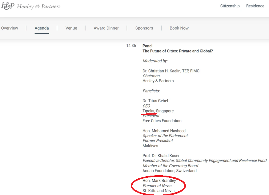 AndreasKemper's tweet image. H&amp;amp;P Conference Dubai 2023: When representatives of #private_city projects, CBI programs, and the Premier of #Nevis, Mark Brantley, come together at the same conference, the question arises whether the foundations for projects like #Destiny were already being laid in this context.