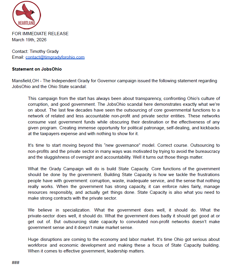 Tim Grady for Governor of Ohio🧢🏴‍☠️🎩 tweet media