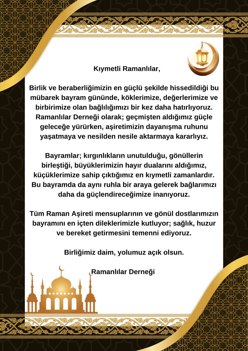 RamanAsiretim's tweet photo. Kıymetli Ramanlılar; https://t.co/E2wRgX9jny
