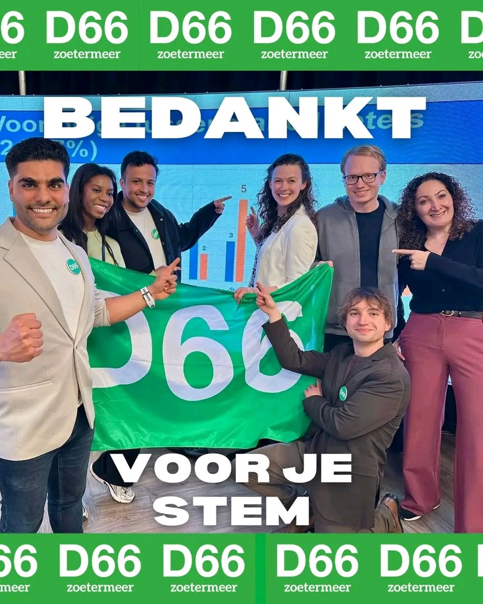 D66zoetermeer's tweet photo. Wat een uitslag! Van 3.800 naar 6.200 stemmen bijna verdubbeld!

Een ongelofelijke groei waar we enorm trots op zijn. Dank aan iedereen die op ons heeft gestemd en al onze vrijwilligers die zich onvermoeibaar hebben ingezet.

Samen blijven we bouwen aan een sterker Zoetermeer! 💚 https://t.co/CdXqy8bPFW