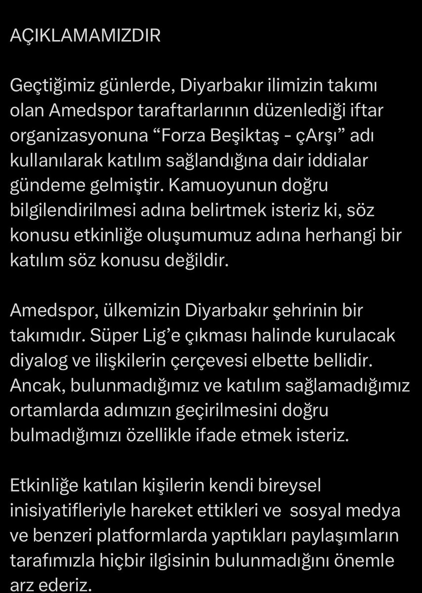 cenksalis's tweet photo. @dewe_pankart Bu açıklamanın altına imzanızı atar mısınız? Gerçekten Çarşı böyle mi düşünüyor? https://t.co/u3EO8eHhAO