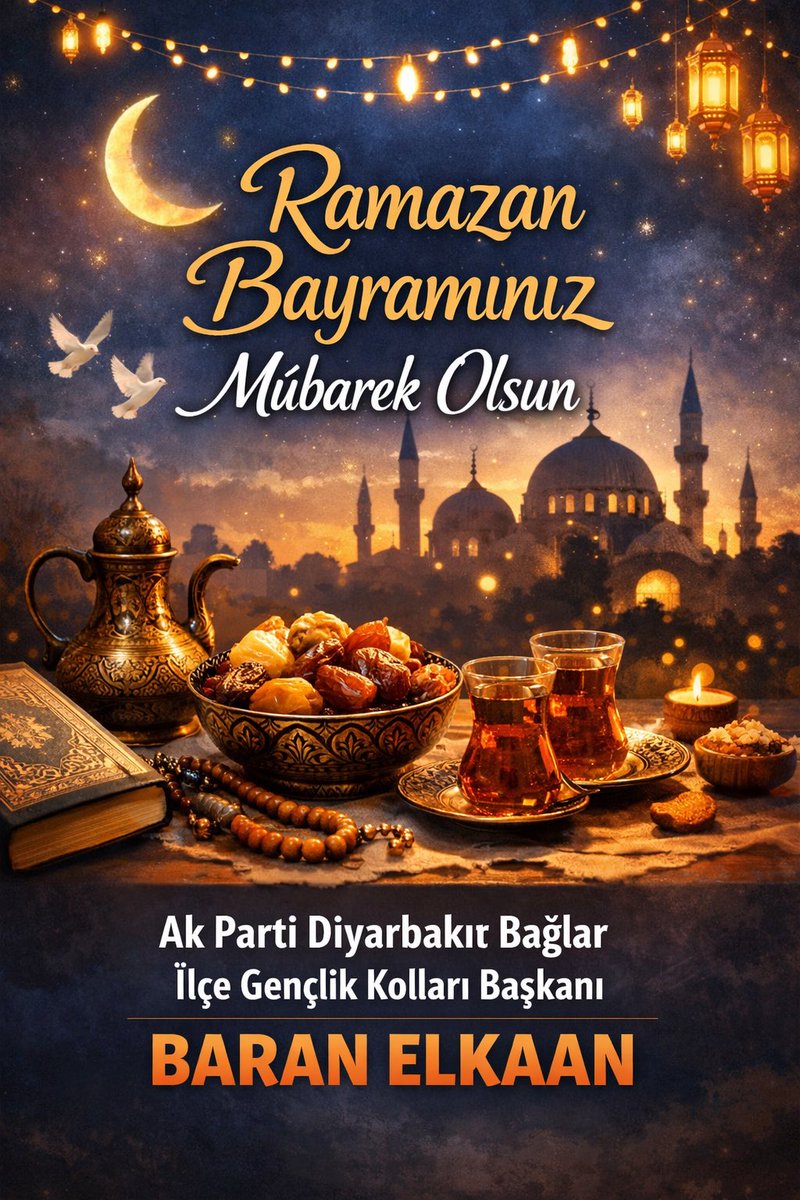 Ramazan Bayramı’nın; milletimize, İslam âlemine ve tüm insanlığa sağlık, huzur ve bereket getirmesini diliyorum.

Ramazan Bayramımız mübarek olsun. 🍬