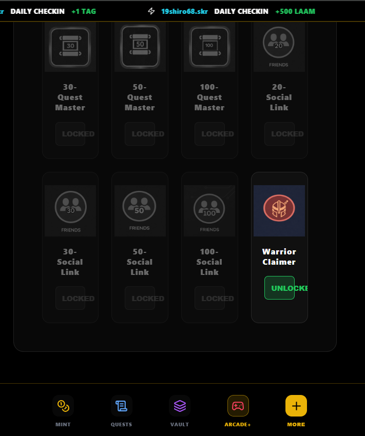LaamTag_SKR's tweet photo. 🚨 Badge Claiming is LIVE! 🚨

Start claiming your badge now for just 50 $SKR and show off your achievements in your profile! 💎

Oh, and we just did a system upgrade to the ranks,  don’t be surprised if your rank has changed! 🔥

💡 Be early, early users = top members! 
Claim, flex, and climb higher! 🏆

#LaamTag #BadgeClaim #RankUpgrade #Seeker
