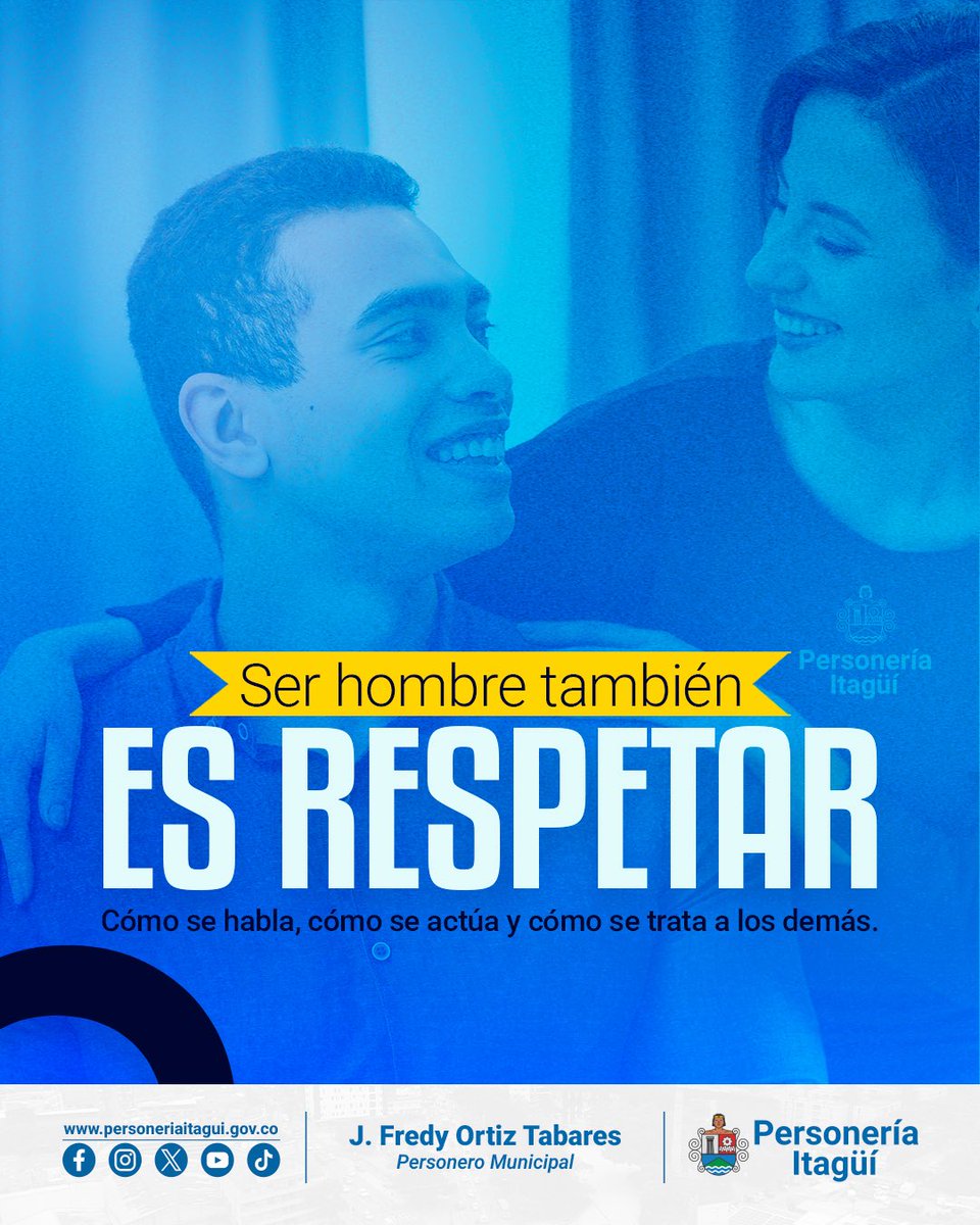 💙 𝑯𝒐𝒚 𝒄𝒆𝒍𝒆𝒃𝒓𝒂𝒎𝒐𝒔 𝒆𝒍 𝒗𝒂𝒍𝒐𝒓 𝒅𝒆 𝒔𝒆𝒓 𝒉𝒐𝒎𝒃𝒓𝒆.

Reconocemos a quienes, desde el respeto, la empatía y la responsabilidad, construyen día a día una mejor sociedad.

Ser hombre también es sentir, cuidar, transformar y aportar positivamente a la convivencia