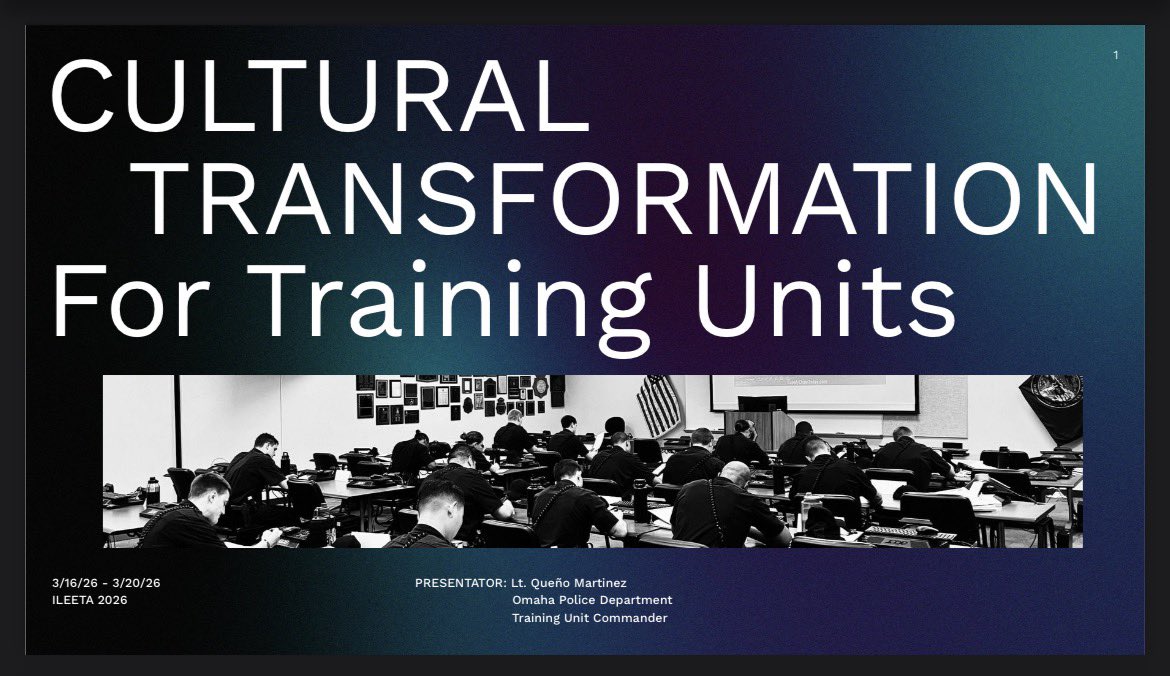 OPDLtMartinez's tweet photo. What an honor to teach to law enforcement trainers from around the world. If anything I shared can help another instructor or department or, if the work we’re doing at the OPD Academy inspires others, I’ll consider it a job well done.
#ILEETA2026 #TribeOfTrainers https://t.co/VKRXmf64wD