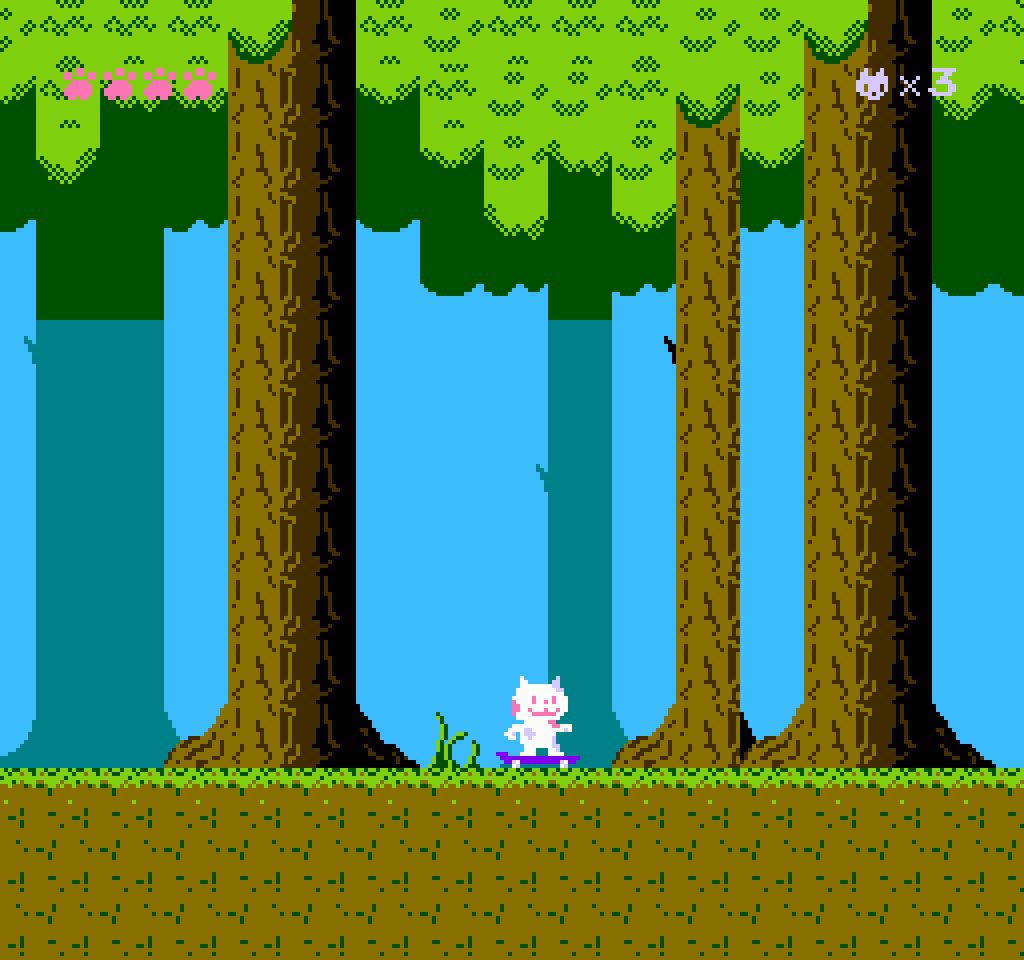 dale_coop's tweet image. A NES platformer with a cat on a skateboard… sounds fun, right? 🐱🛹
That’s SkateCat, a game by SJ Games (with a bit of me in it 😉)

Give it a try: dale-coop.itch.io/skatecat-sj-ga… 

#NES #homebrew #nesdev #indieNES #NESmaker #indiegames #gamedev #ファミコン #同人ゲーム