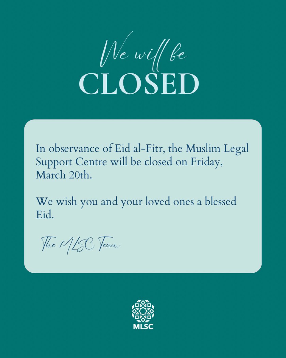 Muslim Legal Support Centre tweet media