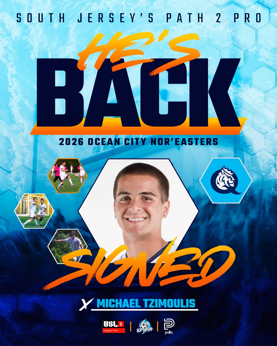 OCNoreasters's tweet image. Michael Tzimoulis makes the jump from USLA ➡️ USL2!

In the fall with @QueensAthletics, he logged 12 games (4 starts), and scored his first career NCAA goal.

Tzimoulis won 2 GA Cups as a member of the @phlunionacademy

Welcome back Michael! 👑🤩

#Path2Pro | #GoRoyals