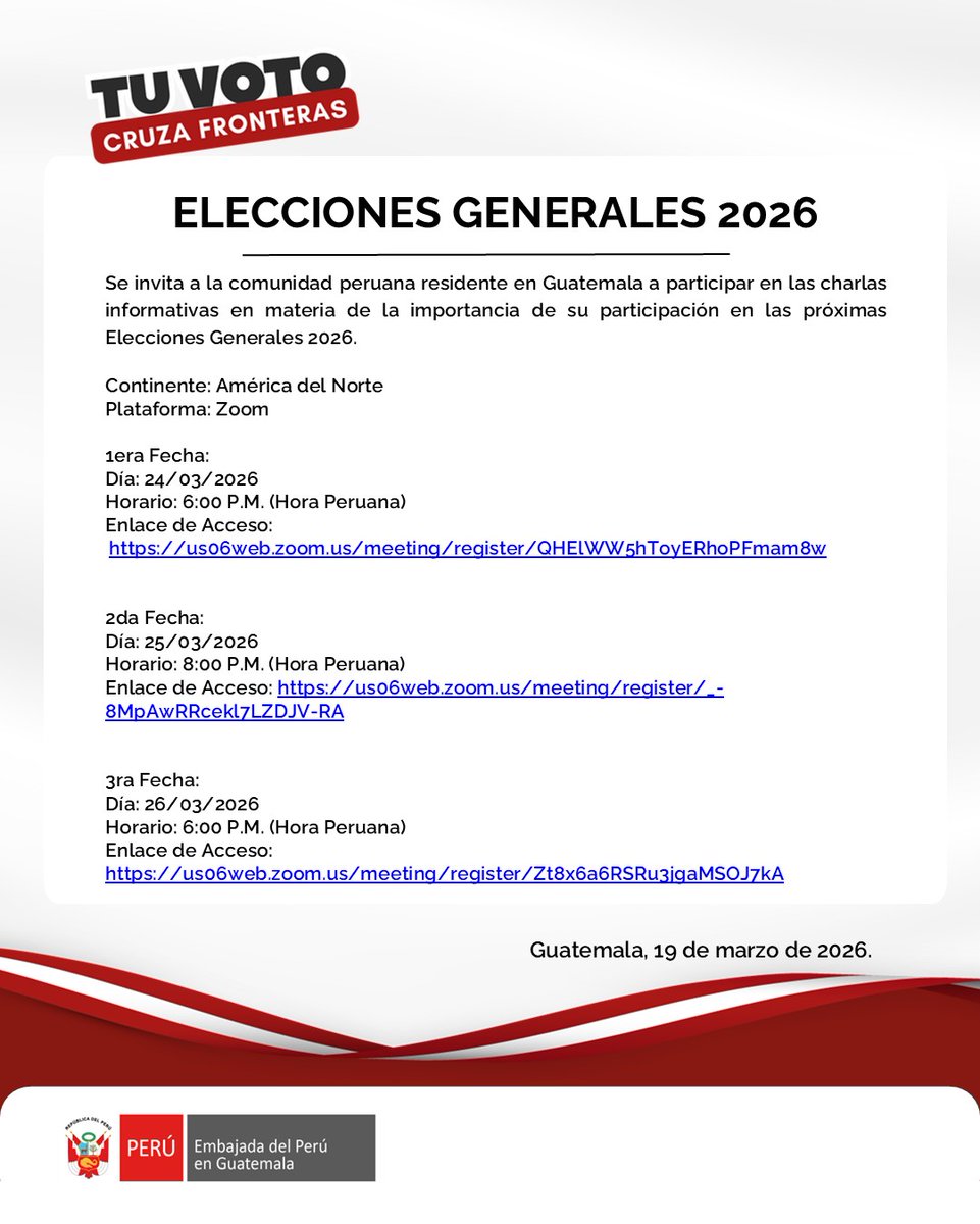 Embajada del Perú en Guatemala tweet media