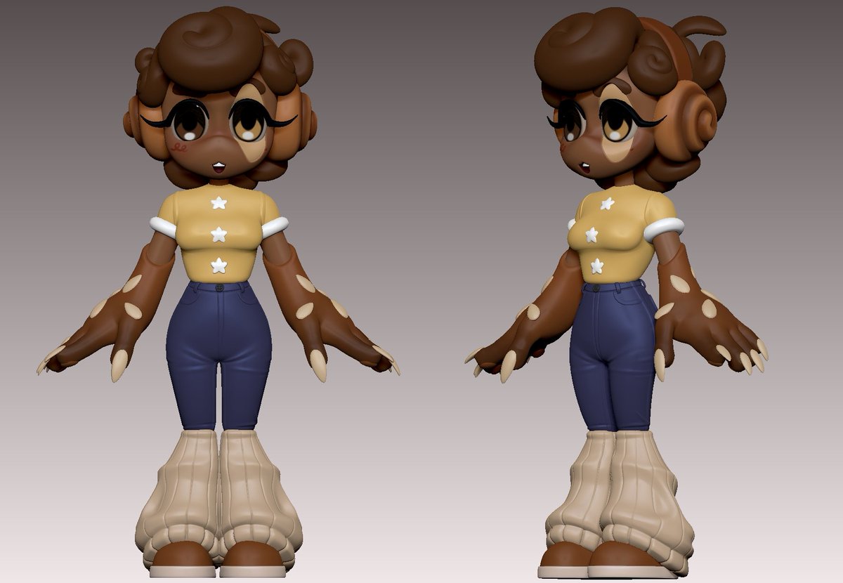 gotta prep her for print soon 
#3d #zbrush