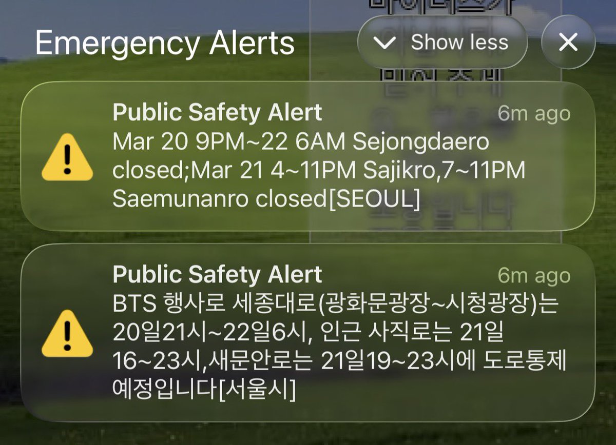 specialseokjin's tweet photo. I’m staying the hell away out of that area and it’s surrounding 😭 I can’t even imagine being in a crowd of 5K people, let alone 200K+ people ON TOP of the other regular people in the surrounding area not there for the concert…… https://t.co/ppgjpTLxkJ