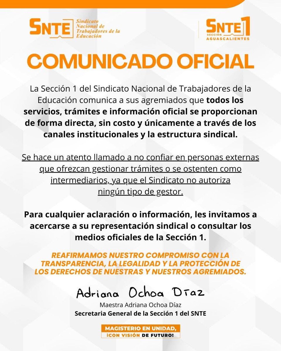 SNTE Aguascalientes tweet media