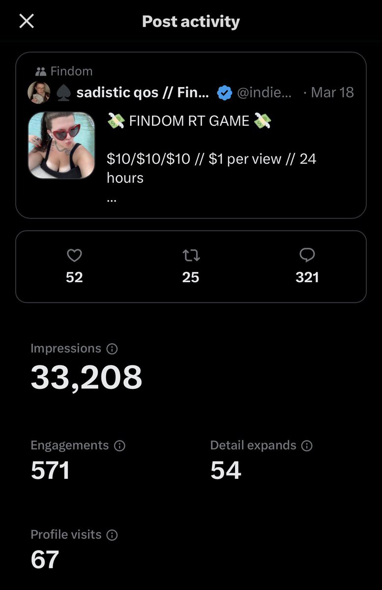 indiedom13's tweet photo. another brutal findom rt game complete and his first installment is in!

cute little total of $37,188 💕 https://t.co/Vwm2jorsDk