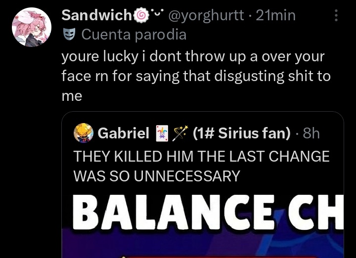 Gabriel 🃏🪄 (1# Sirius fan) tweet media