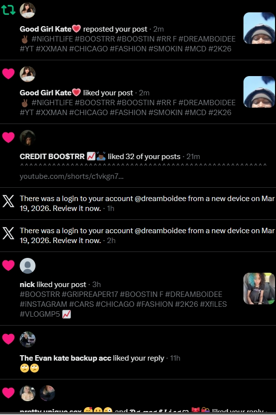 dreamboideee's tweet photo. NOTIGANG π #NiGHTLiFE #BOOSTRR #BOOSTIN #RR @ #DREAMBOiDEE #YT #XXMAN #CHICAGO #FASHION #2K26 #MCD #VLOGMP4 #MSGS #TrPSTRR #SPIN https://t.co/cEa8E4khMk