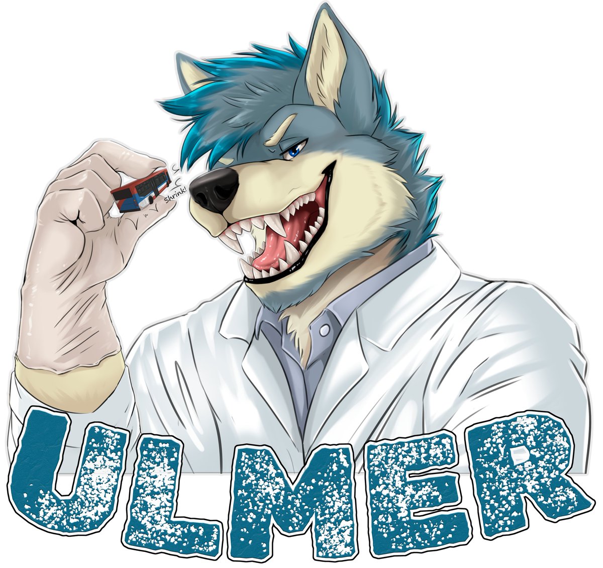 More mad scientist stuff, this time a badge I got for Brasil FurFest last year.

Done by the large <a href="/kurtcbrox/">Kurtcbrox</a>