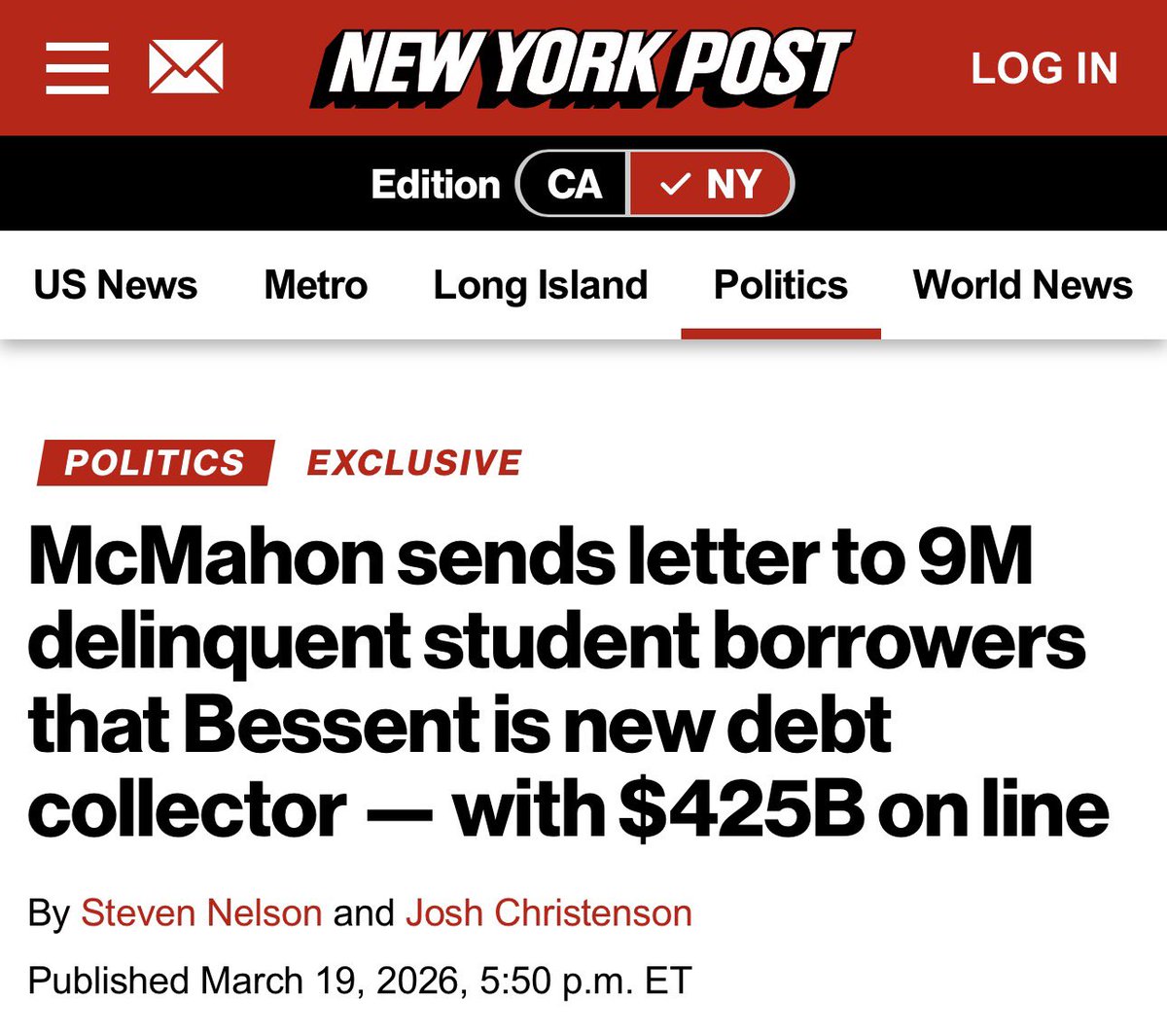 Secretary Linda McMahon tweet media