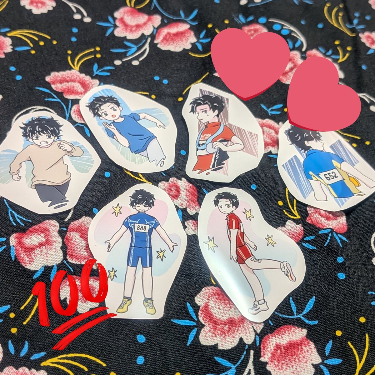 ねっぷりやっと出来た！デフォルメ気味の宮＋トガしーるです。あと何枚かありますが当日に🥰
ポーズとか構図を、名前の頭文字のシルエットしばり（？）としました。長辺が5cm無いくらいです。でかいかな…小さいのも登録だけしようかな