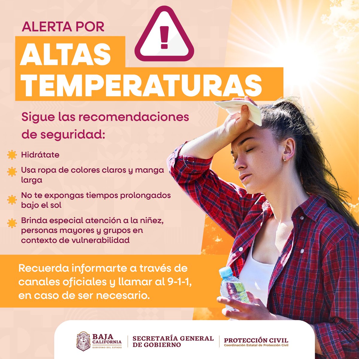 ElMexicanOnline's tweet image. ☀️ #Estatal | #ATENCIÓN | Alerta Protección Civil por incremento de temperatura para los próximos días

👉El sábado las rachas de viento incrementarán para los municipios de Mexicali, Tecate, Playas de Rosarito y San Quintín

Para leer más: is.gd/vp8YhN