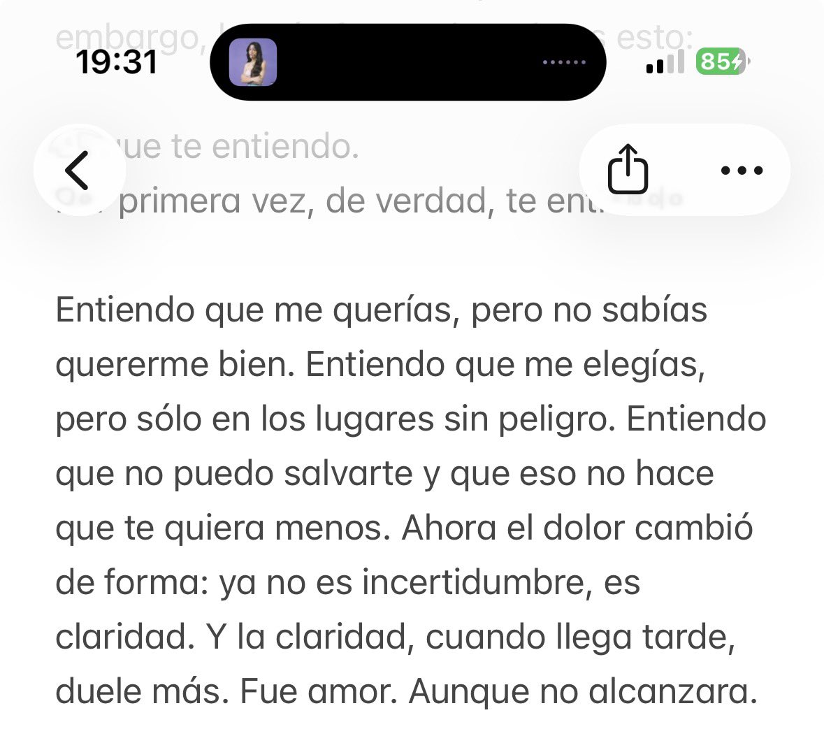 y un día escribo esto y al otro desaparezco de tu vida para siempre
