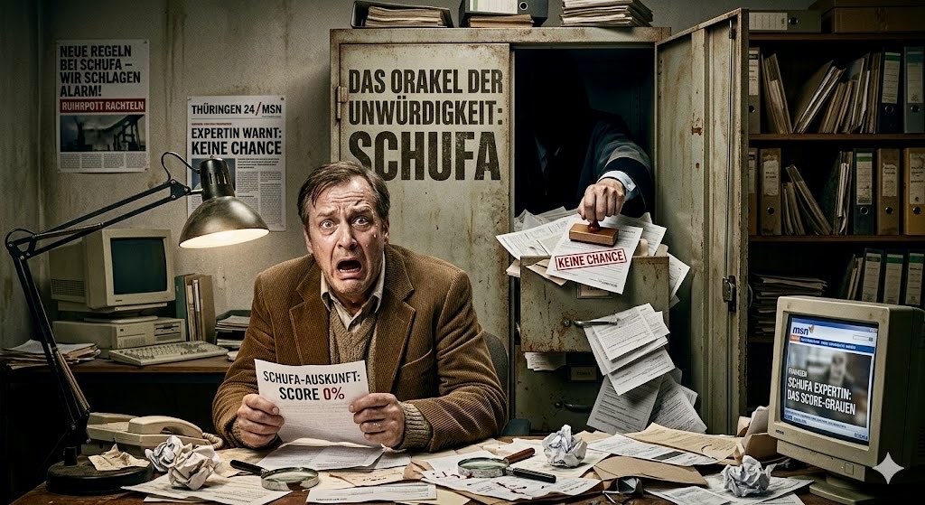 BerlinCaller's tweet photo. Eine absolute Meisterleistung, was mir Thüringen 24 mit dem Titel „Neue Regeln bei Schufa – Expertin warnt: 'Keine Chance'“ da anbietet. Es ist ein publizistisches Schattenspiel, bei dem die Substanz bereits im Vorspann kapituliert.
Der Text betritt die Arena der Finanzwelt nicht https://t.co/hMqLsmvP22