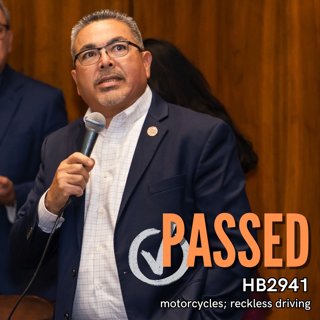AZHouseDems's tweet image. Rep. Lupe Contreras' bill, HB2941 makes roads safer for motorcyclists and other drivers, and passed Senate Public Safety committee this afternoon. #azleg