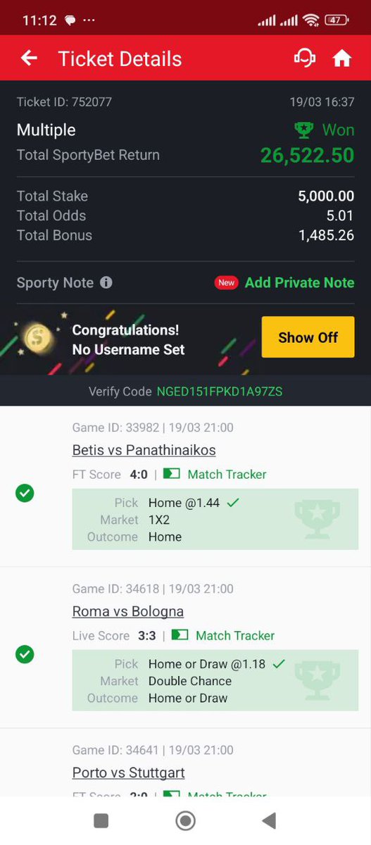 ROYALBETTINGS's tweet photo. Boom 🔥🎉 https://t.co/BFBMKRGobw
