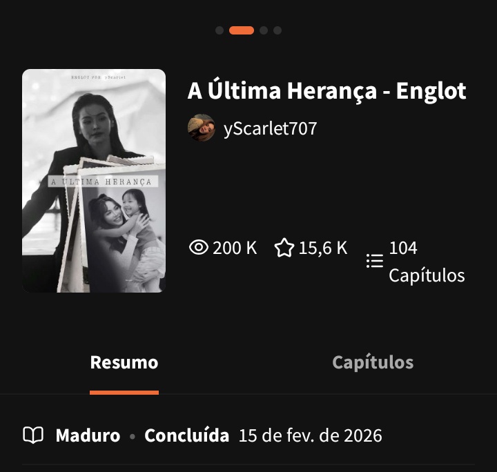200k de leituras em A Última Herança 😭

obrigada a todo mundo que leu
e um agradecimento especial à <a href="/pordeusvitoria/">Vitória</a> que divulgou e obrigou metade das englotinhas a lerem

vitória se você continuar assim eu vou acabar tendo que te agradecer pessoalmente