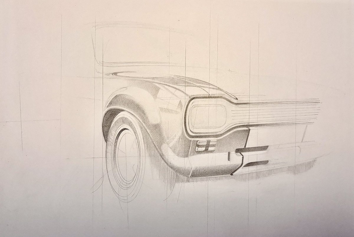 revslimiter's tweet image. #arttherapy 
 I don’t draw many Porsches - so thought I would try this 911 RSR. It joins the Boreham Motor Works Escort and RR Velar as work in my sketchpad . More importantly- it is really nice to sit and work on these. 
#sketchbook #pencildrawing #porsche #mentalhealthrecovery