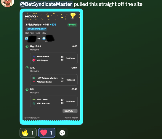 The Bet Syndicate Algorithm tweet media