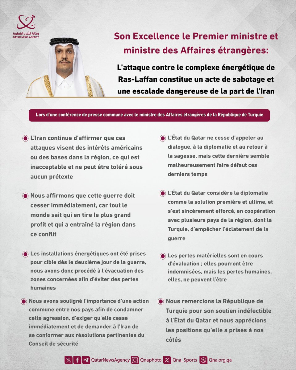 Qatar News Agency - French tweet media