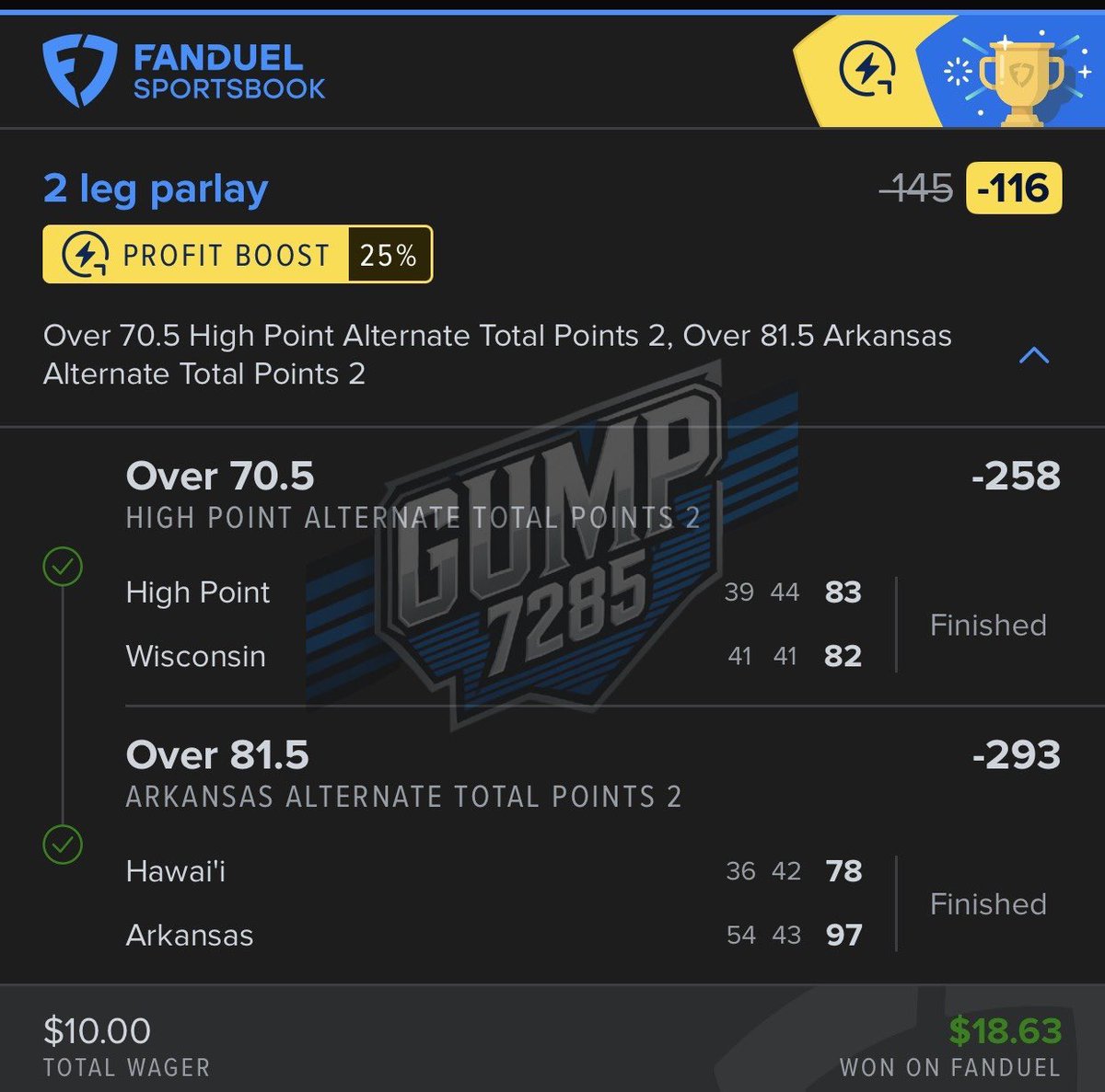 GUMP 🏆 tweet media