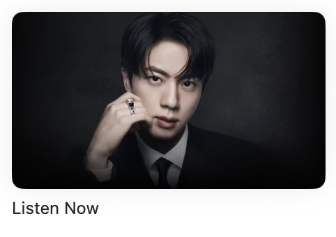 Jin on Apple Music 🍎 tweet media