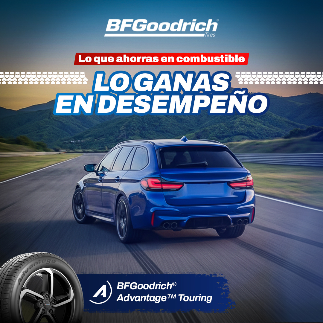 Las costillas entrelazadas en  la banda de rodamiento de la BFGoodrich® Advantage™ Touring ayudan a reducir el consumo de combustible y las emisiones de CO2.

Desempeño duradero para que conquistes el pavimento.

*Consulta pruebas técnicas:
bit.ly/3N1N8uD

#Advantage