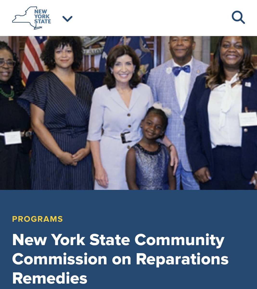 Bmbempower's tweet image. New York State Community Commission on Reparations Remedies

The #NewYork State Community Commission on #Reparations Remedies is tasked with examining the legacy of #slavery, subsequent discrimination against people of #African descent, and the impact these forces continue to