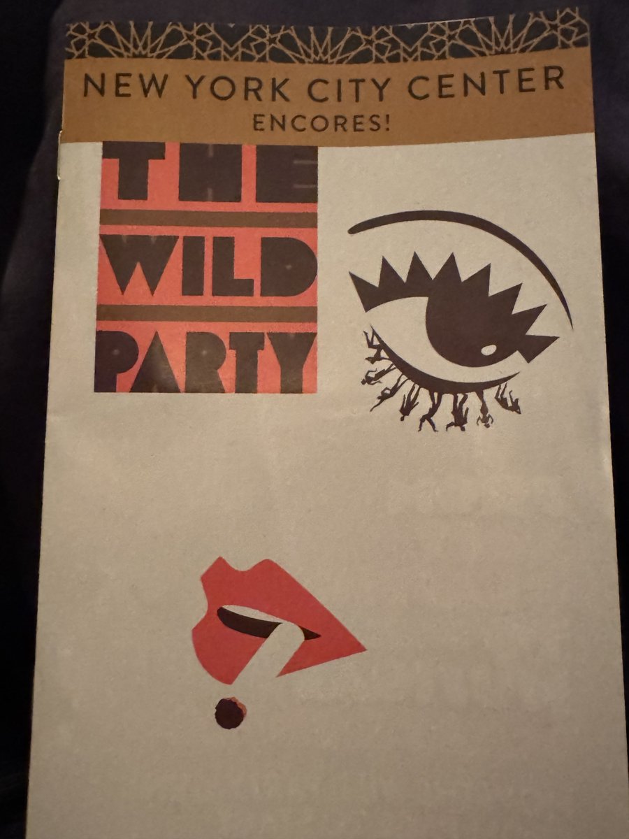 Never saw this when it was on Broadway and never could keep the two competing Wild Party productions straight. Looking forward to tonight.