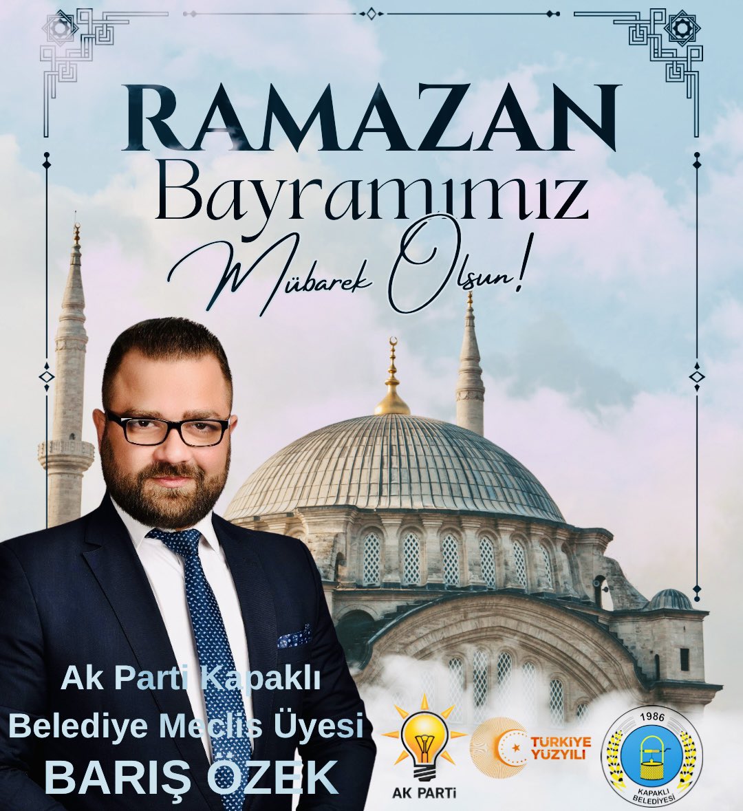 ozekbaris's tweet photo. Mübarek Ramazan Bayramının ailelerimize sevinç İslam Alemine Huzur ve Esenlik getirmesini diliyorum
Bölgemizde süren savaşların gölgesinde bayrama uyanan mazlumların Allah yardımcısı olsun
Cenab-ı rabbim selamete kavuştursun  inşallah
#tekirdağ
#kapaklı #barışözek https://t.co/9lAUblFx45