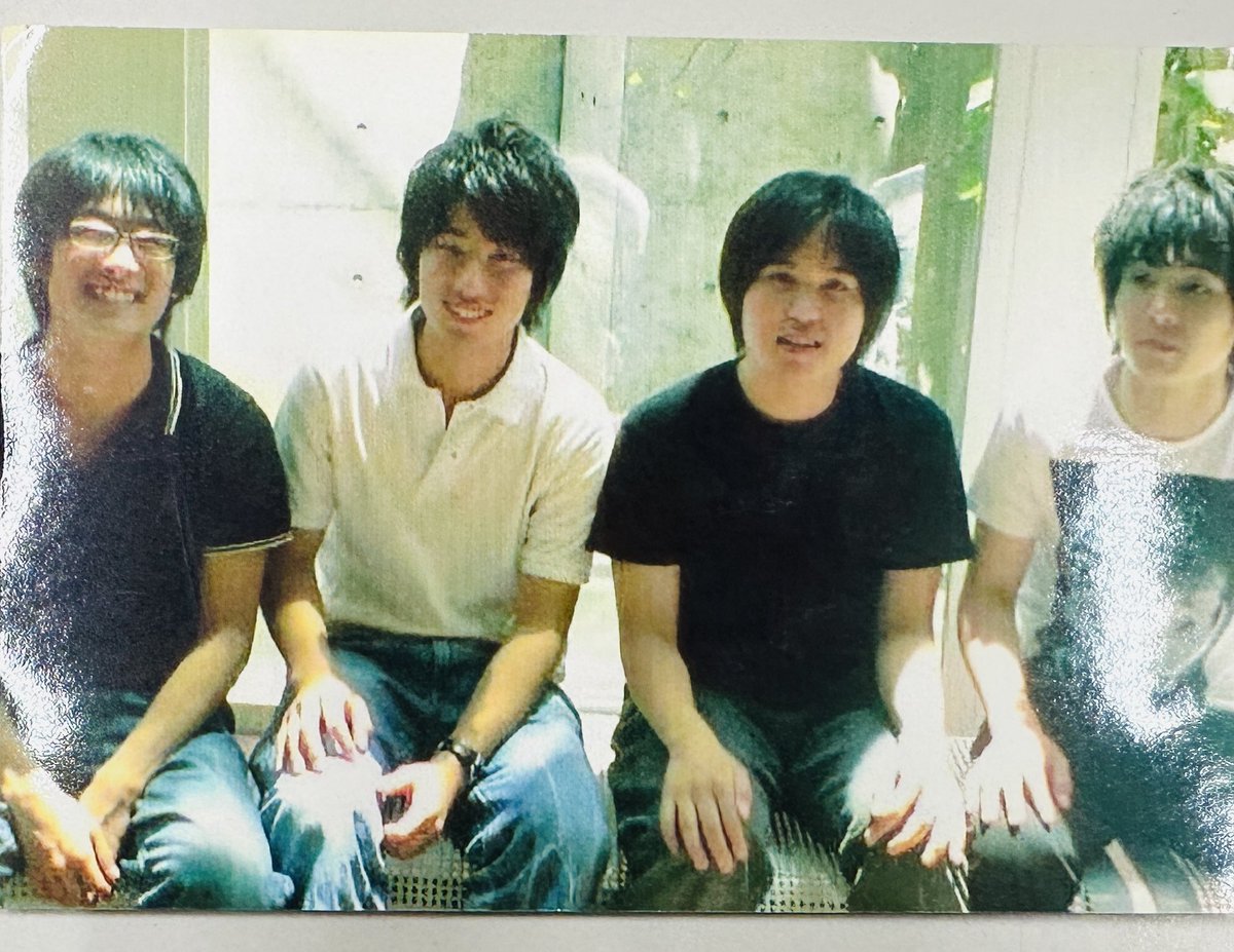 crescendo_saito's tweet photo. 明日の吉祥寺クレッシェンド！
ab initioはオリジナルメンバー！

この4人で見れる！
（当時の写真公開ー㊙️） https://t.co/JaBOSAbsnJ