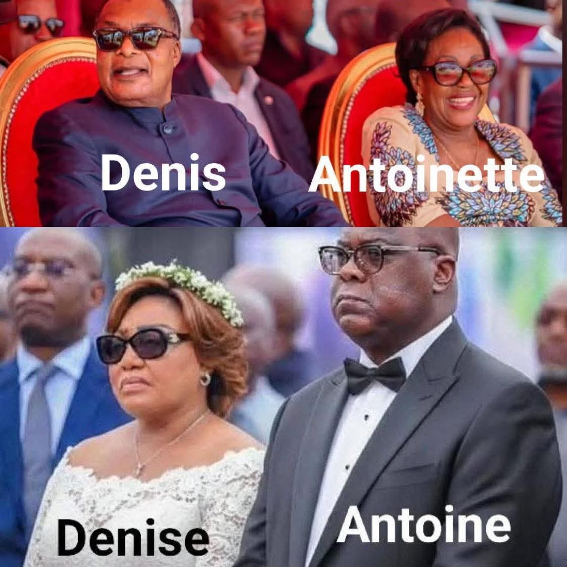 DelphineSankara's tweet image. 🔴Coïncidence Congolaise !!! 

#Denis et #Antoinette Congo Brazzaville🇨🇬. 
#Antoine et #Denise RDC🇨🇩.

Le hasard existe pour les faibles d'esprits !!!
La Lutte Continue....