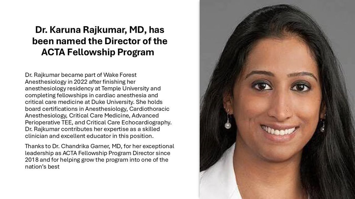 Wake Forest Anesthesiology tweet media