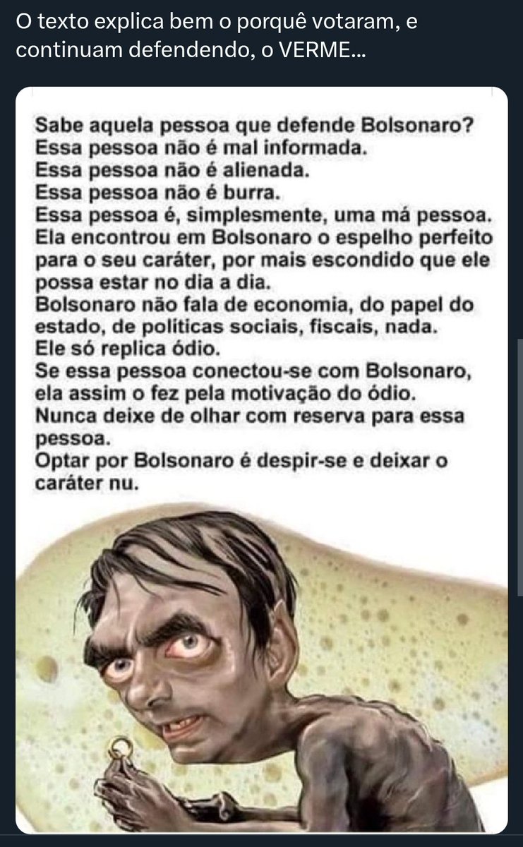 <a href="/NP__Oficial/">Notícias Paralelas</a> ZERO EMPATIA 🤢

ZERO SURPRESA 🤢

Como alguém se identifica com um lixo humano como esse???

Como alguém se identifica com uma ALMA VAZIA como Trump???

Não perca o fé que um dia o mundo acordará e esses CANALHAS irão para o esgoto da história, onde merecem ficar...